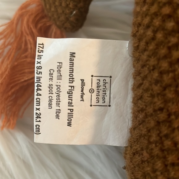 NEW WITH TAGS! Christian Robinson Wooly Mammoth Figural Pillow Stuffed Animal - Picture 6 of 9